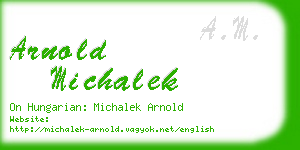 arnold michalek business card